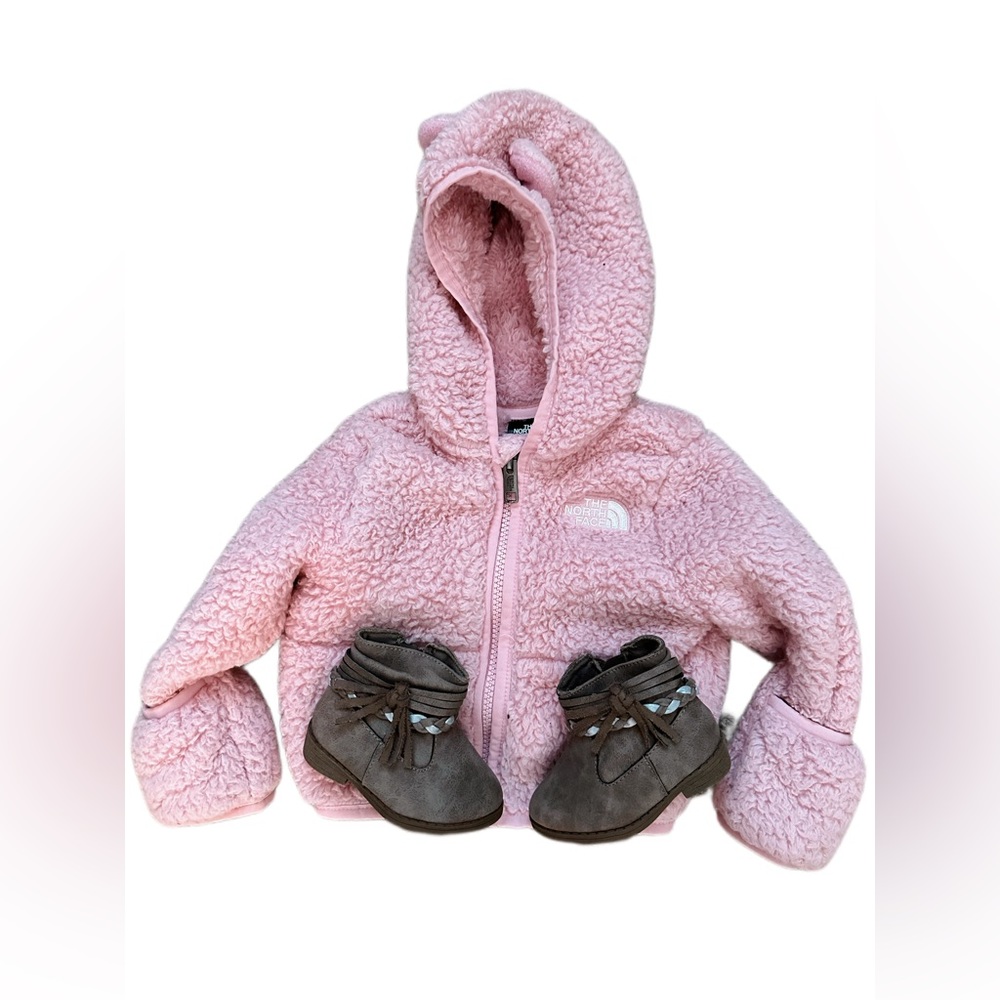 Baby Girl Used North Face Fleece Sweater Bundle 3-6 mo